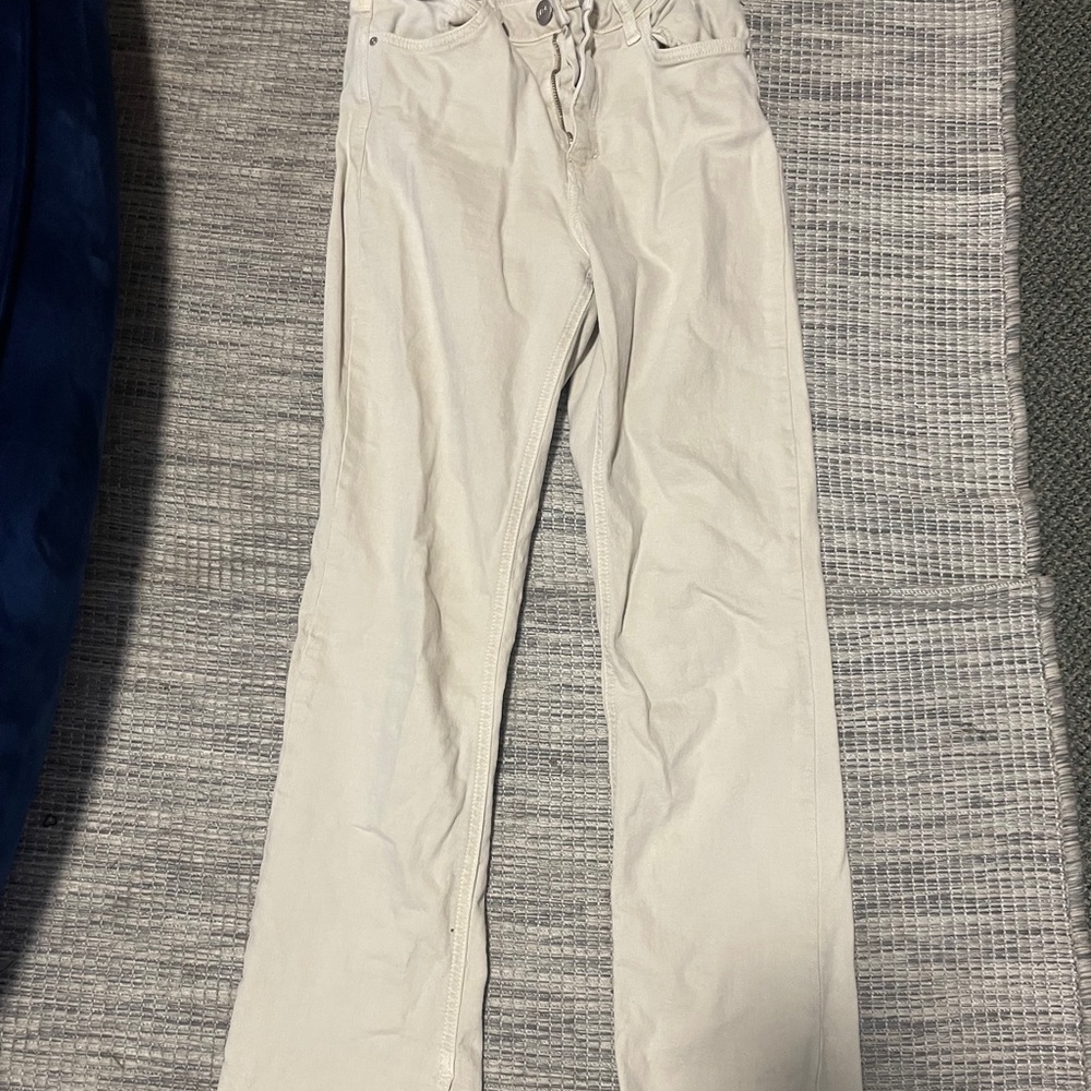 Zara wide leg cream pants